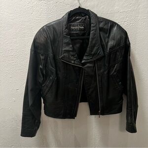 North Pole Women’s jacket black, leather, punkn, biker,Grunge,vintage